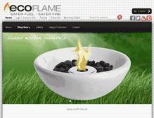 Tablet Screenshot of ecoflamefires.com